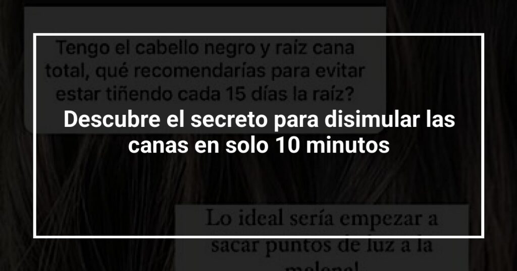 Descubre el secreto para disimular las canas en solo 10 minutos