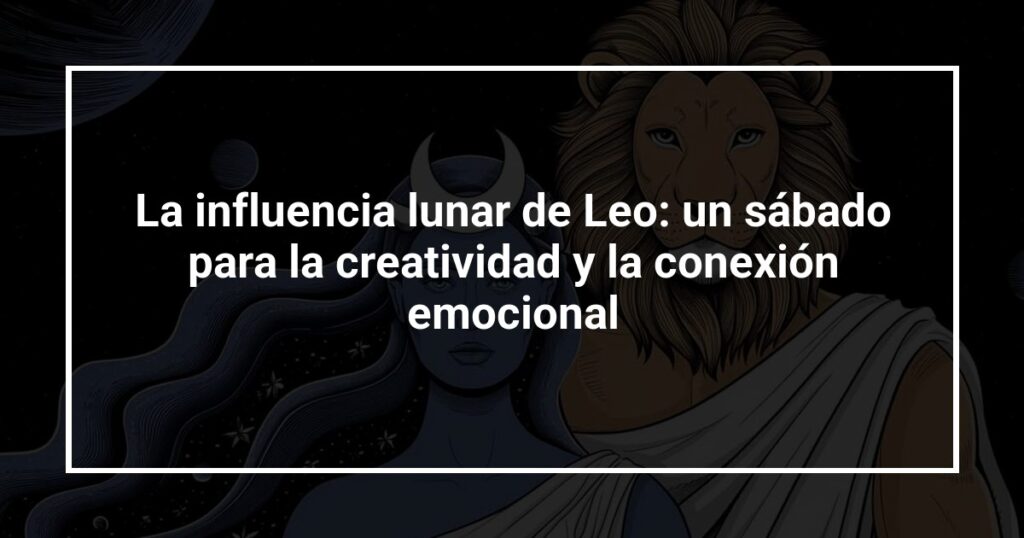 La influencia lunar de Leo: un sábado para la creatividad y la conexión emocional